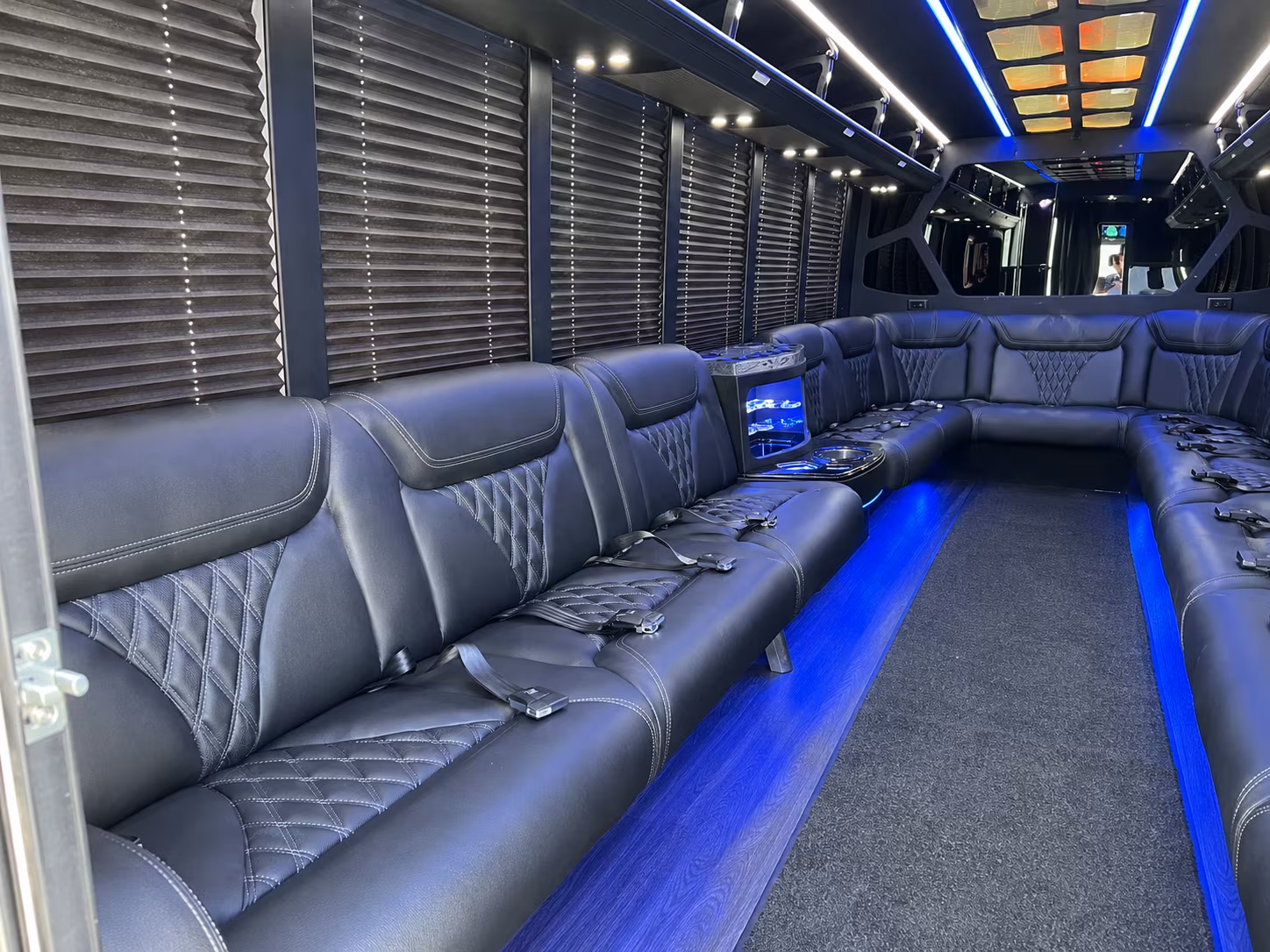 Salinas Concert & Music Festival Transportation party bus interior