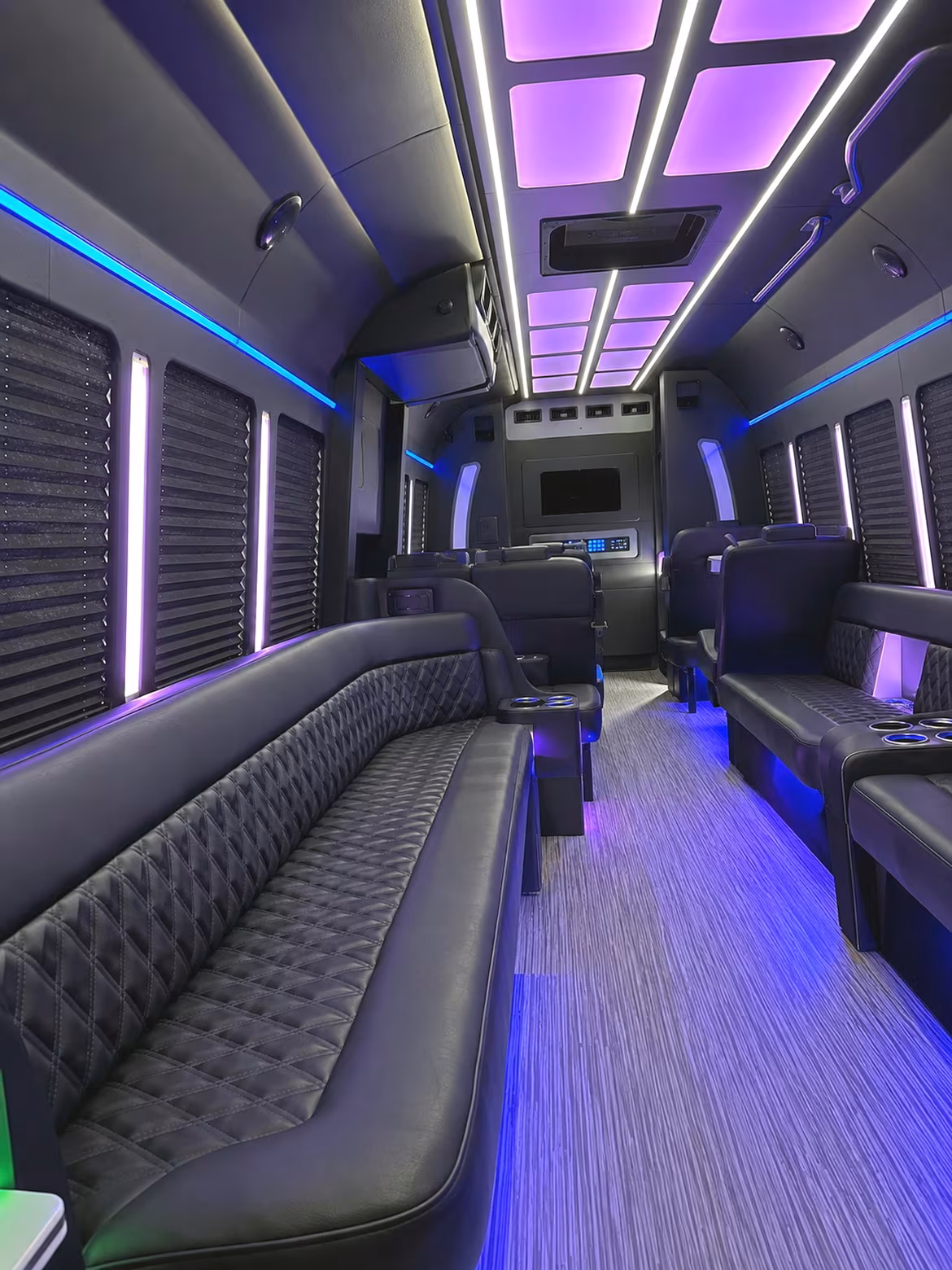 Salinas Private Event Transportation party bus interior