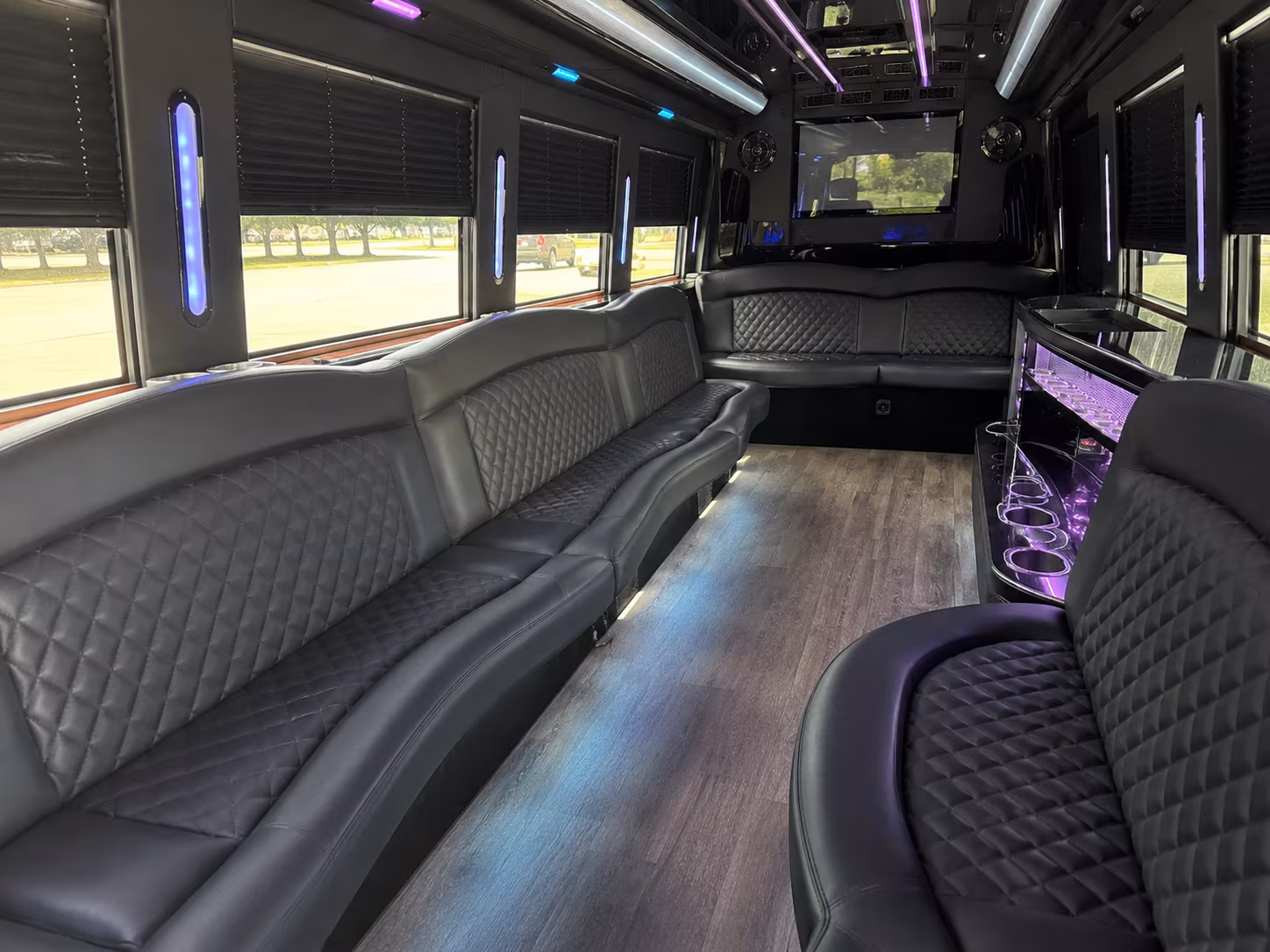 Salinas Private Event Transportation party bus exterior