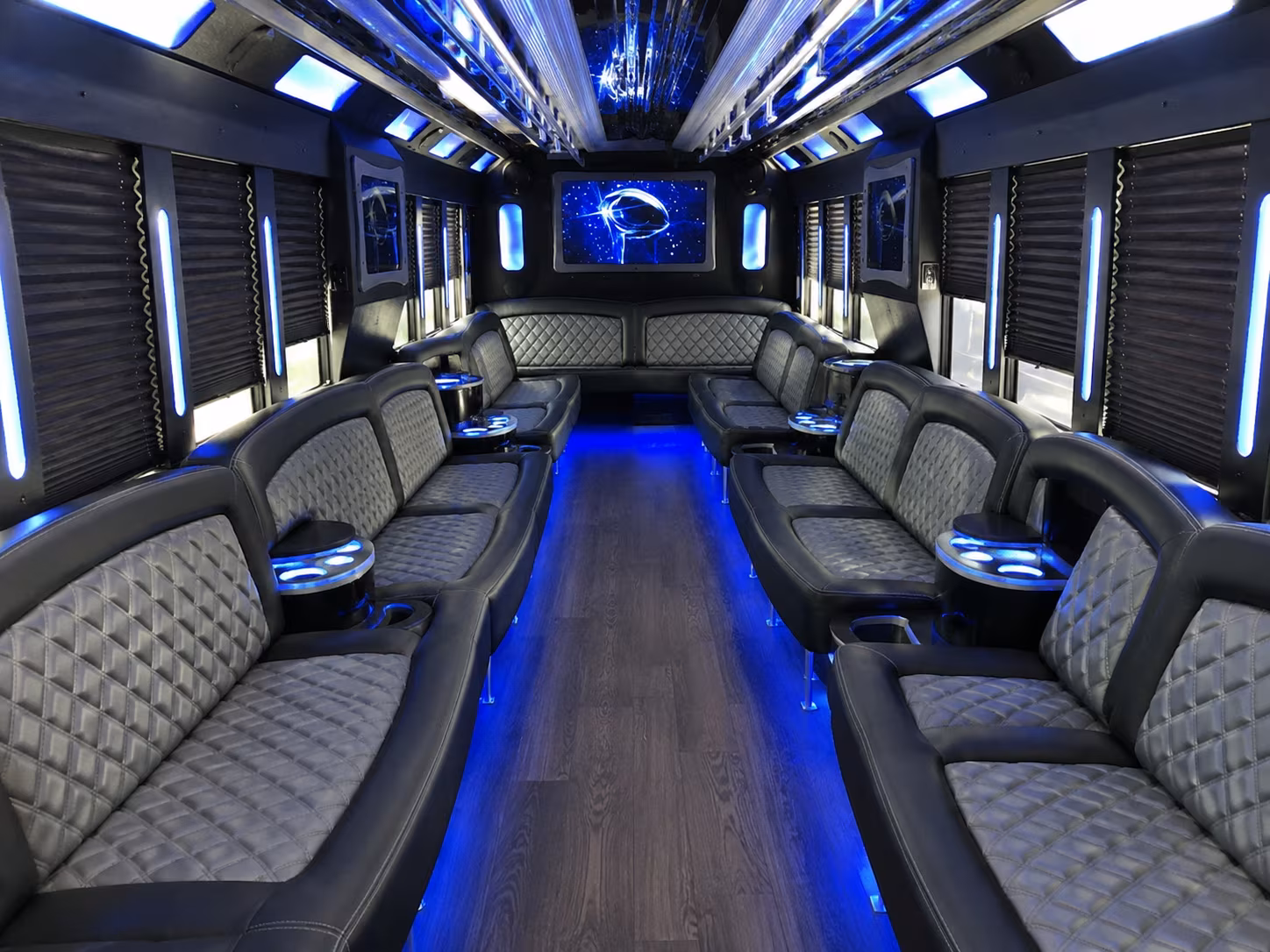 Salinas Private Event Transportation party bus exterior