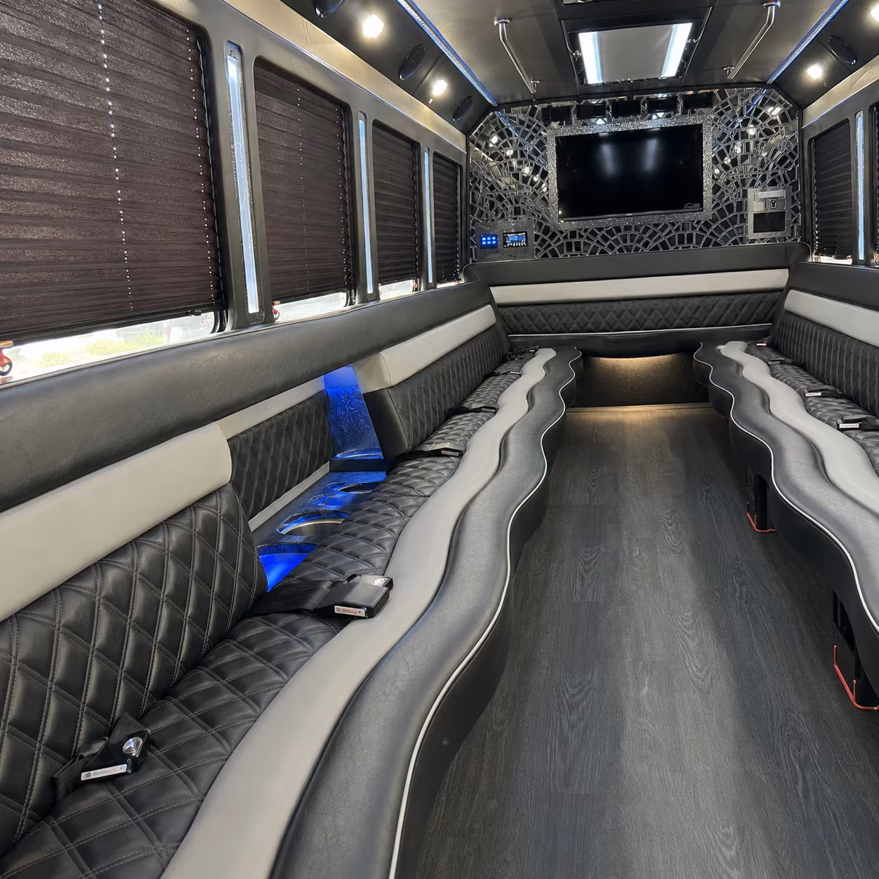 Salinas Prom & Homecoming Transportation party bus exterior