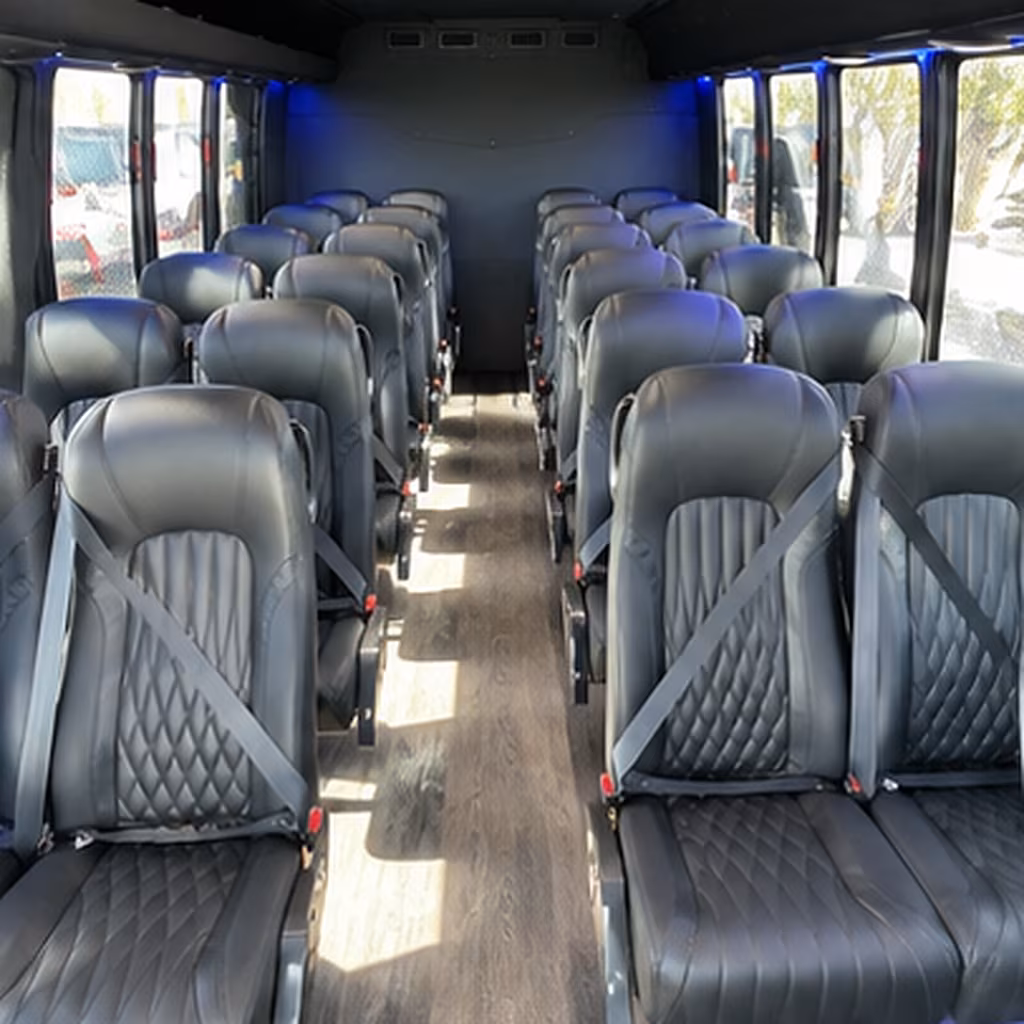 Salinas School Event Transportation party bus interior