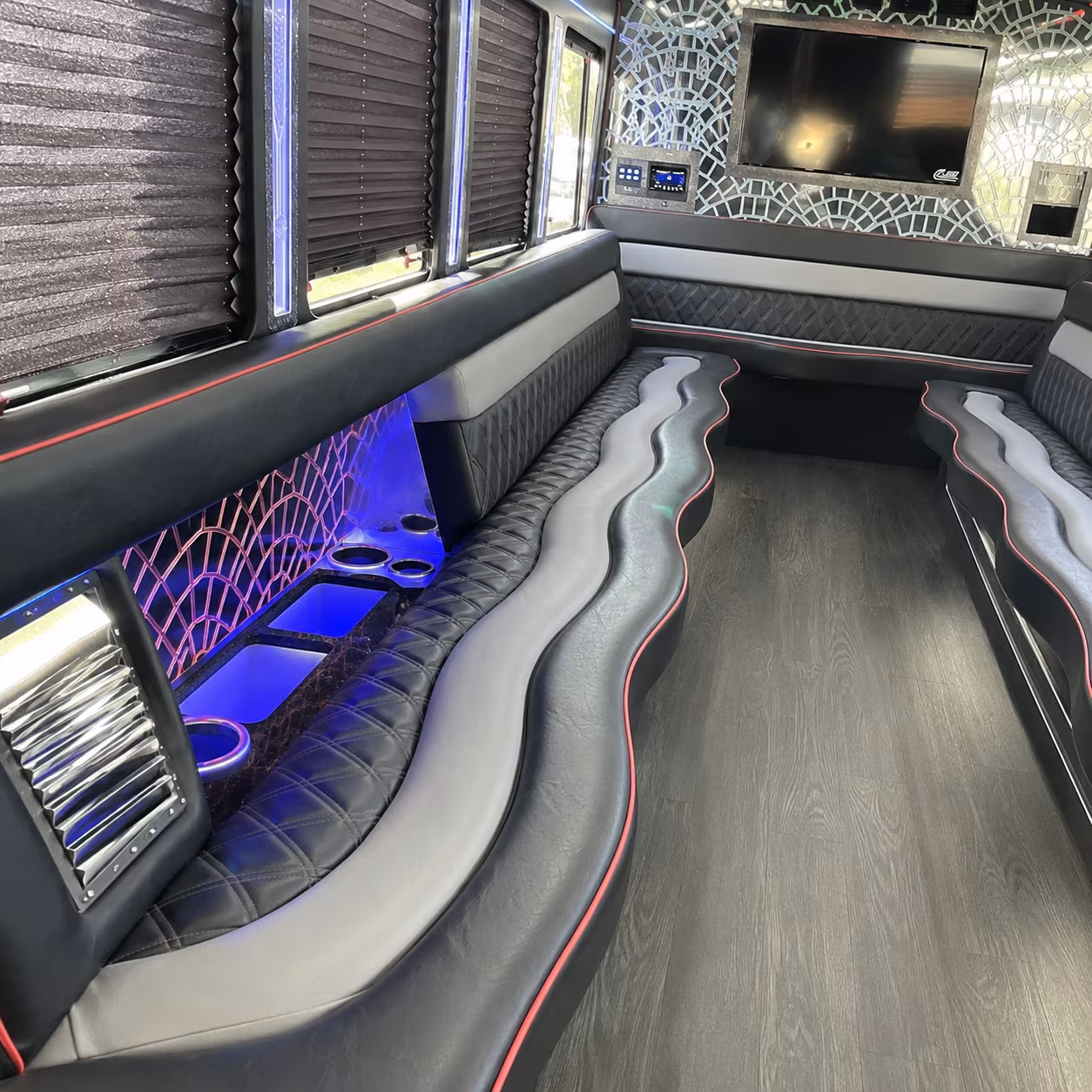 Salinas Sporting Event Transportation party bus exterior