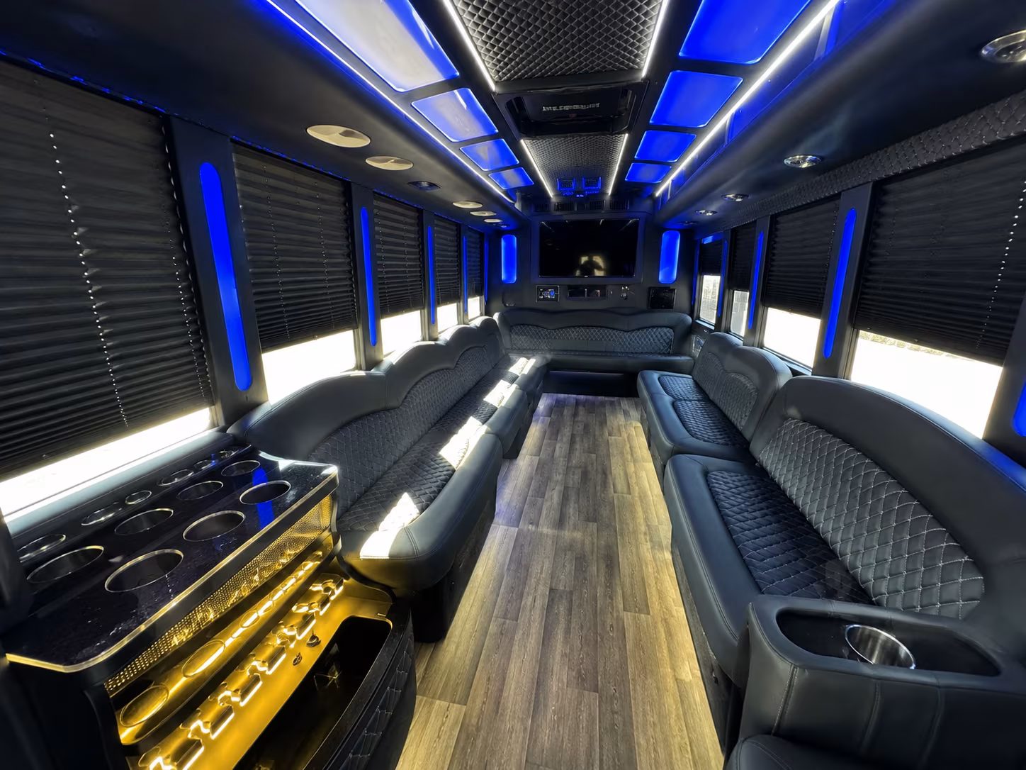 Salinas Sporting Event Transportation onboard seating
