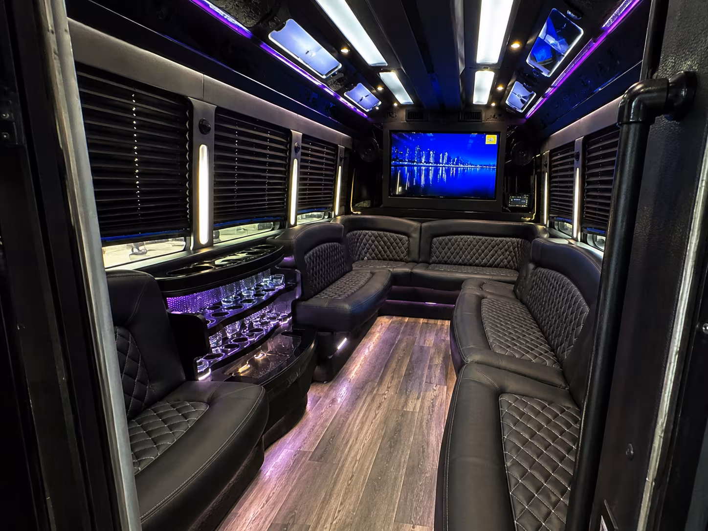 Salinas Winery Tour & Pub Crawl Transportation party bus interior