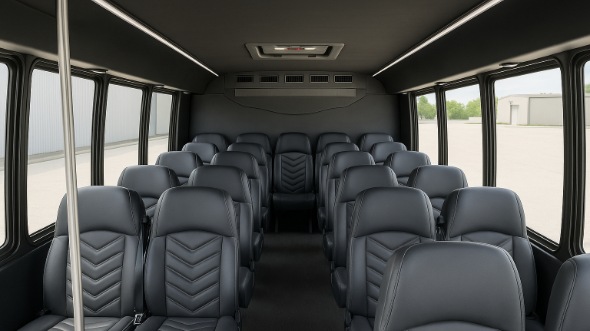 Interior of Charter Bus Company Salinas's 25 Passenger Mini Bus in Salinas