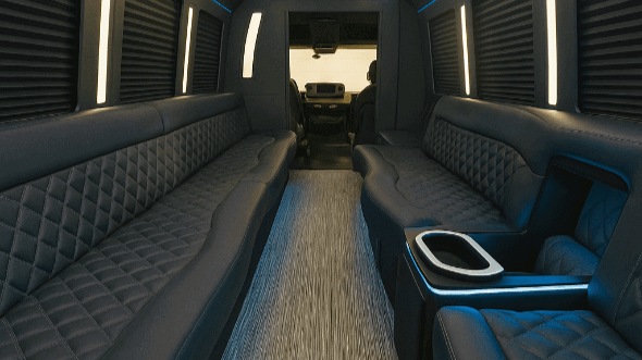 Interior of Salinas Party Bus Company's 25 Passenger Party Bus in Salinas