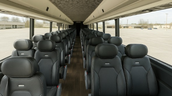 Interior of Charter Bus Company Salinas's 28 Passenger Minibus in Salinas
