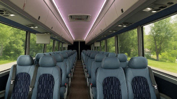 Interior of Charter Bus Company Salinas's 30 Passenger Minibus in Salinas