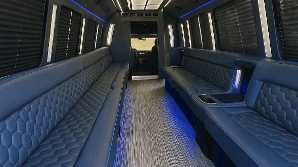 Interior of Charter Bus Company Milpitas's 30 Passenger Party Bus in Milpitas