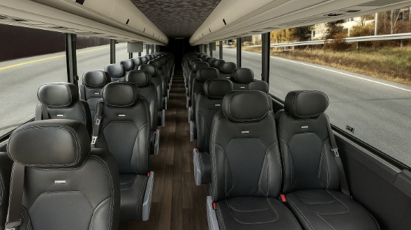Interior of Charter Bus Company Salinas's 35 Passenger Mini Bus in Salinas