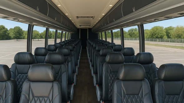Interior of Charter Bus Company Salinas's 45 Passenger Charter Bus in Salinas