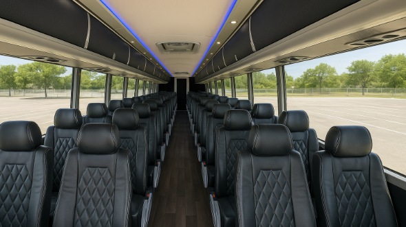 Interior of Charter Bus Company Salinas's 46 Passenger Charter Bus in Salinas