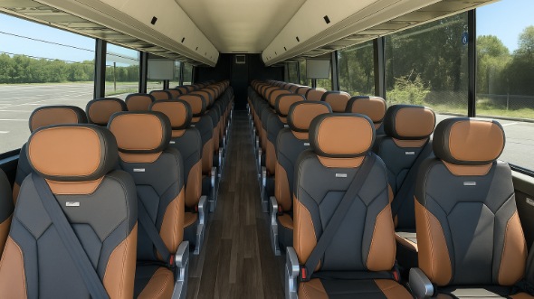 Interior of Charter Bus Company Salinas's 54 Passenger Charter Bus in Salinas