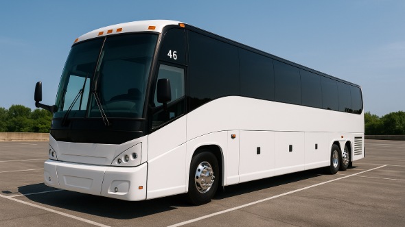 Exterior of Charter Bus Company Salinas's 55 Passenger Charter Bus in Salinas