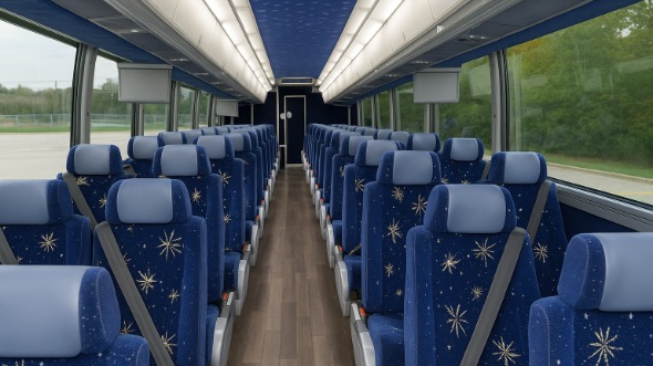 Interior of Charter Bus Company Salinas's 56 Passenger Charter Bus in Salinas